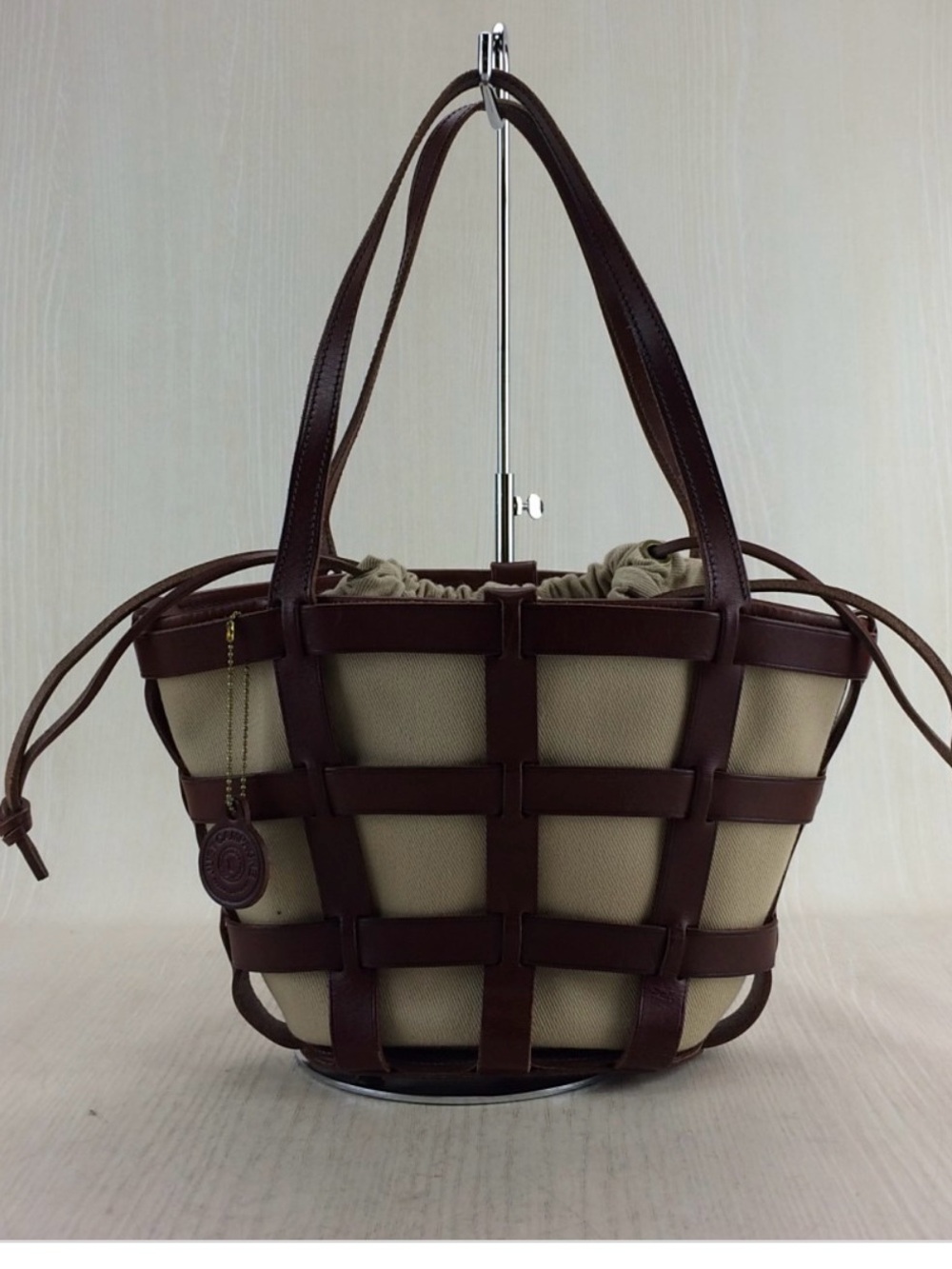 Just Campagne Black Woven Leather Bag